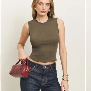 Reformation Ryland Pointelle Cotton Tank